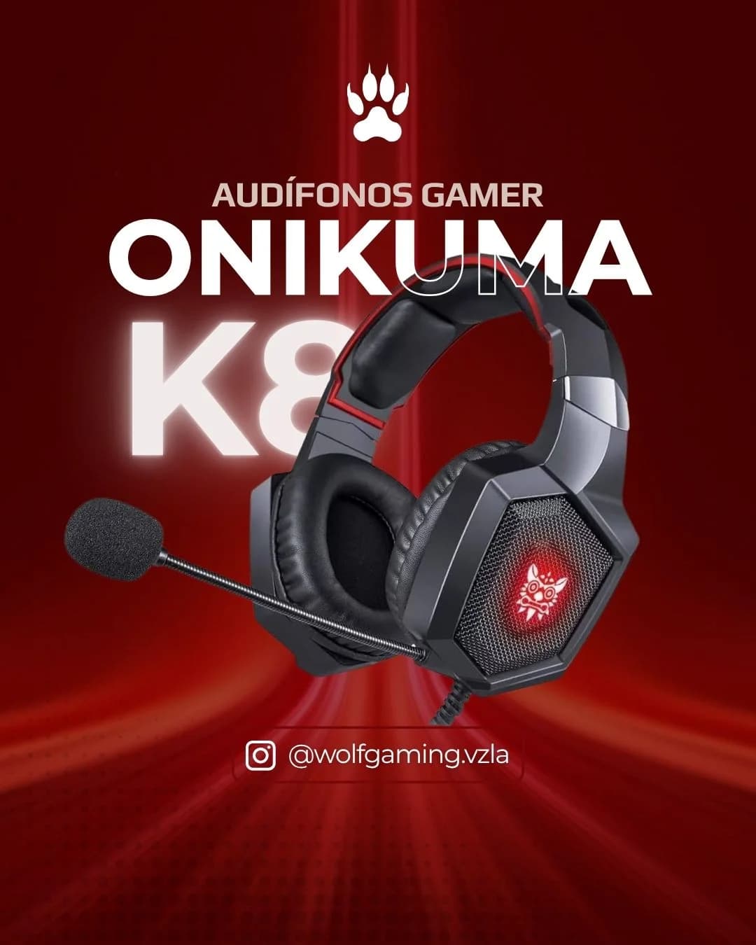 Audífonos Gamer K8 ONIKUMA