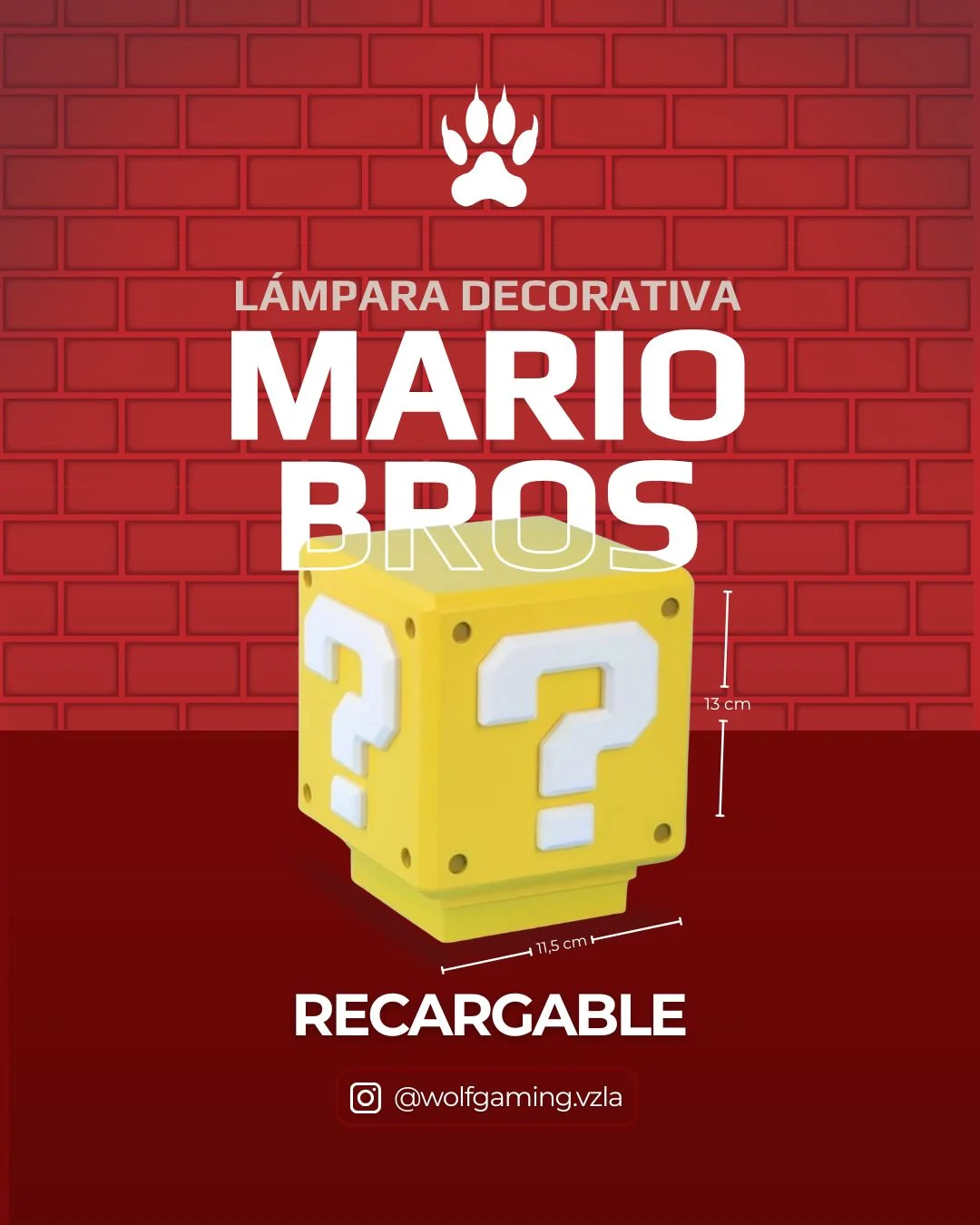 Lámpara Cubo de Mario Bros